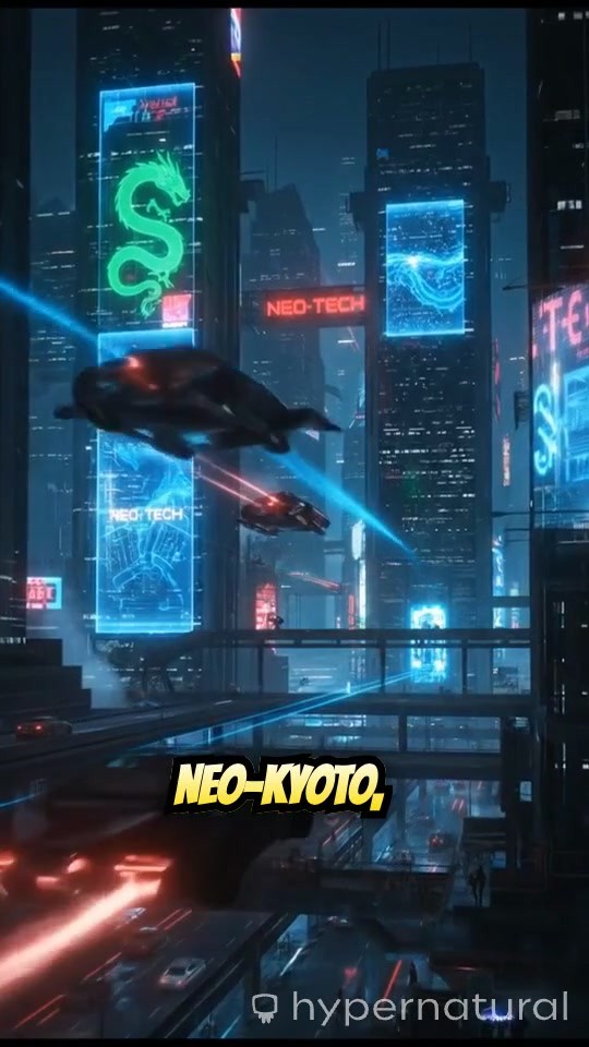 Cyberpunk Cat with a Parrot on a Wild Ride