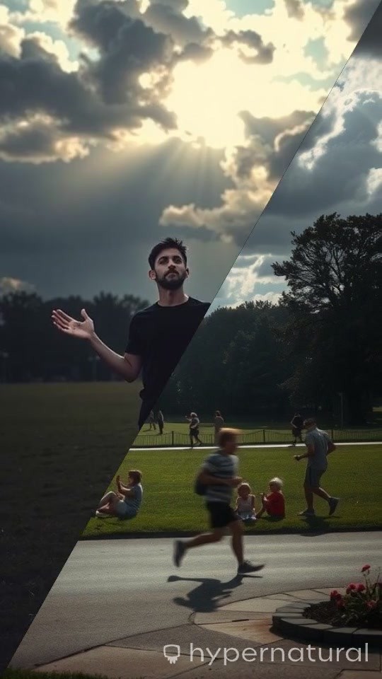 Glitch in Reality: A Park's Surreal Transformation