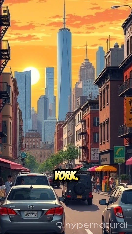 A Girl Walking in New York