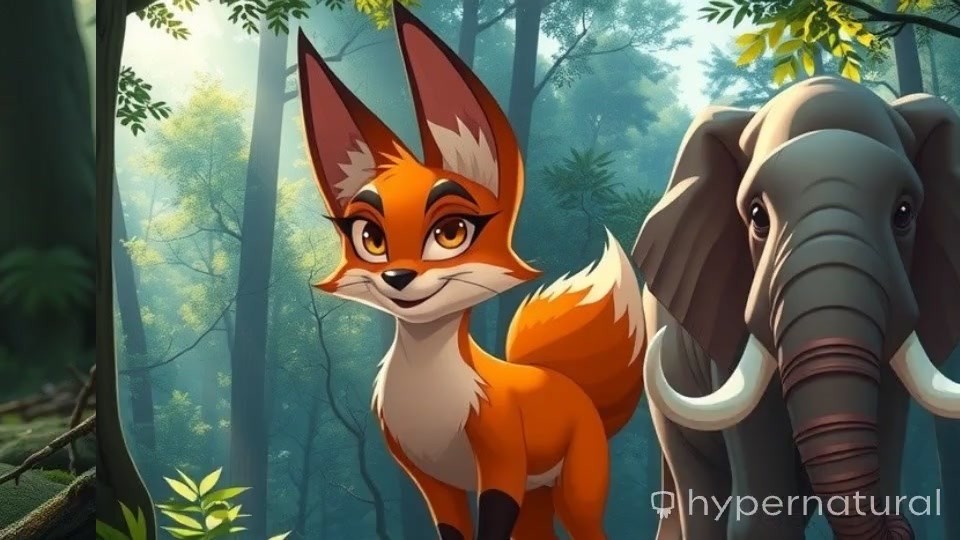 The Elephant and the Fox: A Sweet Adventure