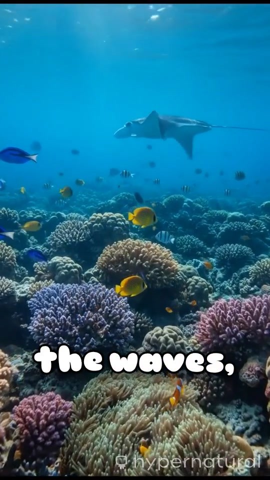 Vivid Underwater Dive with Colorful Fish and Falling Debris