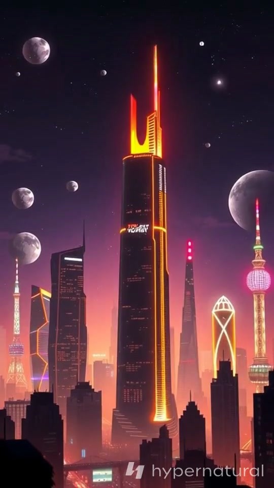 Futuristic City Life: Serenity Amidst Chaos
