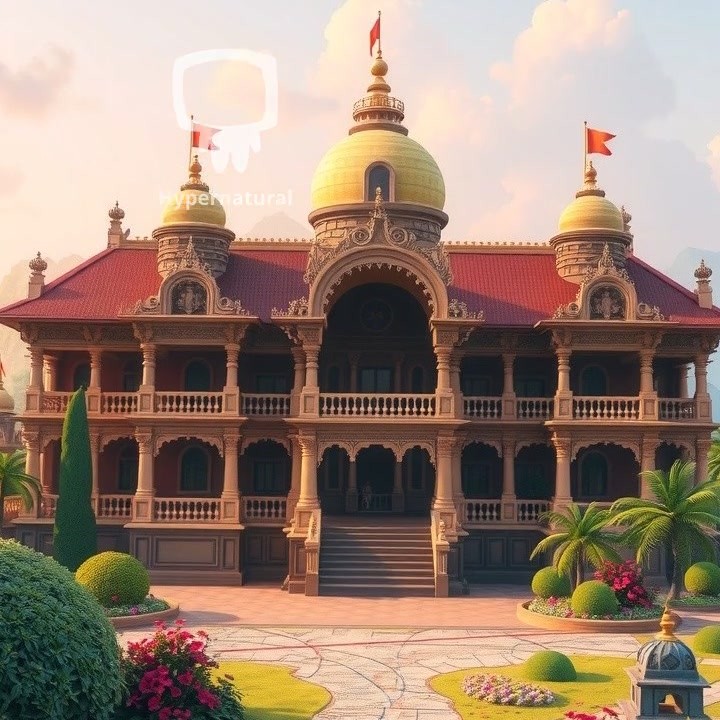 3D Animation of Vishnu's Virat Roop in Mahabharat