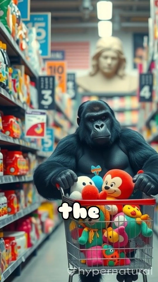 Whimsical Ice Cream Adventure in a Supermarket