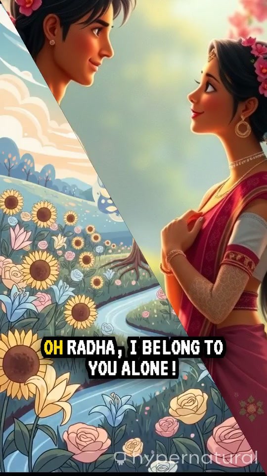 Divine Love between Krishna and Radha