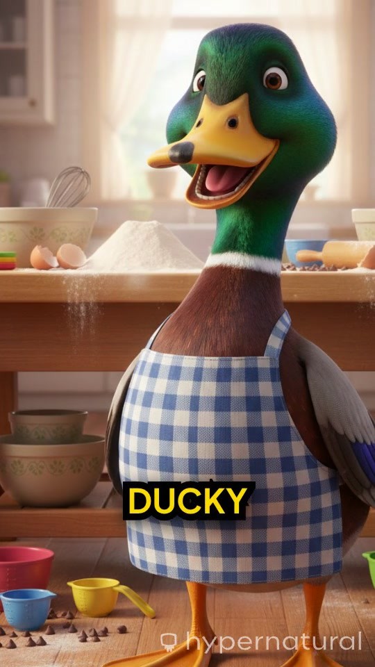 Cute Duck Bakes Cookies!