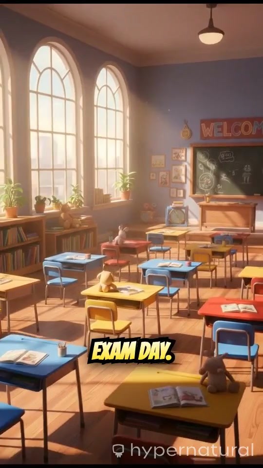 Student Struggles in Final Exam Room