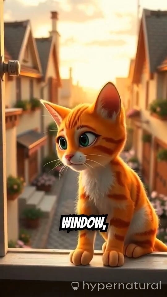 Lonely Kitten on a Rainy Day