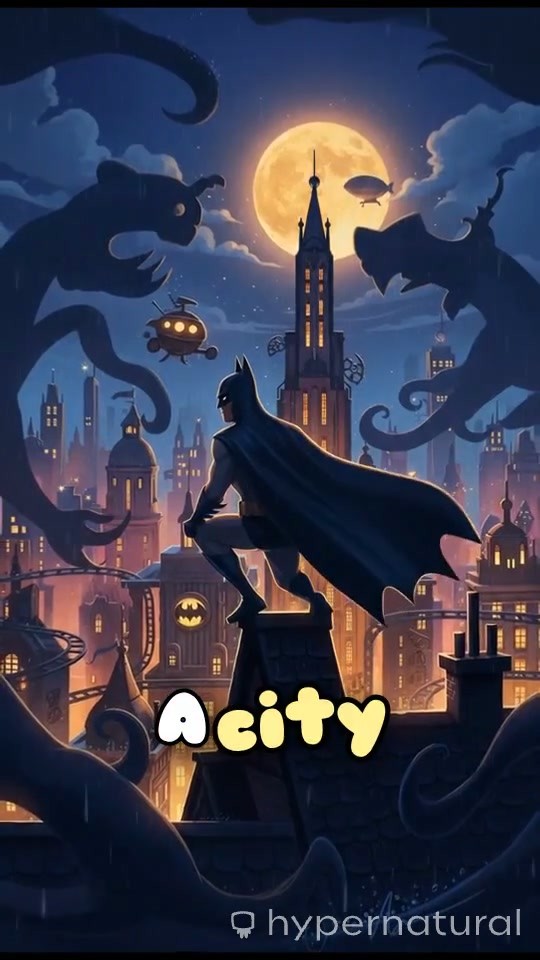 Batman vs Joker in Gotham City