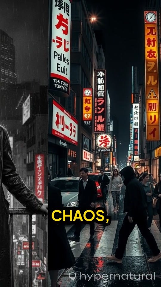 Nighttime Magic: A Girl's Hidden Power in Tokyo