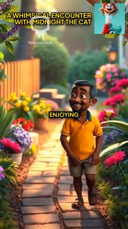 A Whimsical Encounter with Midnight the Cat