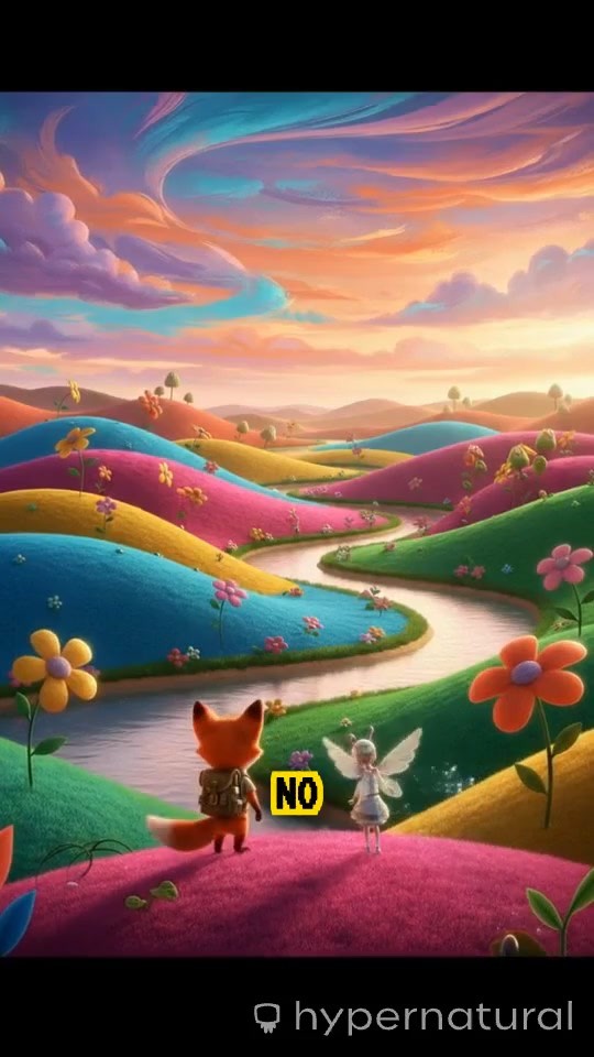 3D Cartoon Child and Tiger Playing in the Backyard