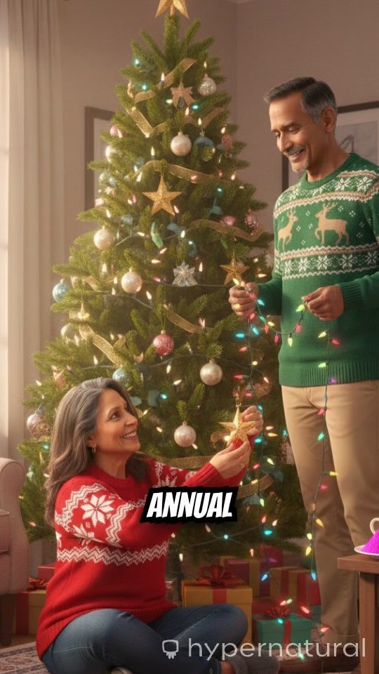 Family Christmas Decorations & Happy Holi Wishes!