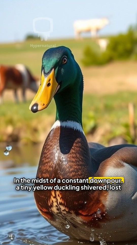 A Duckling's Brave Journey with a Gentle Giant