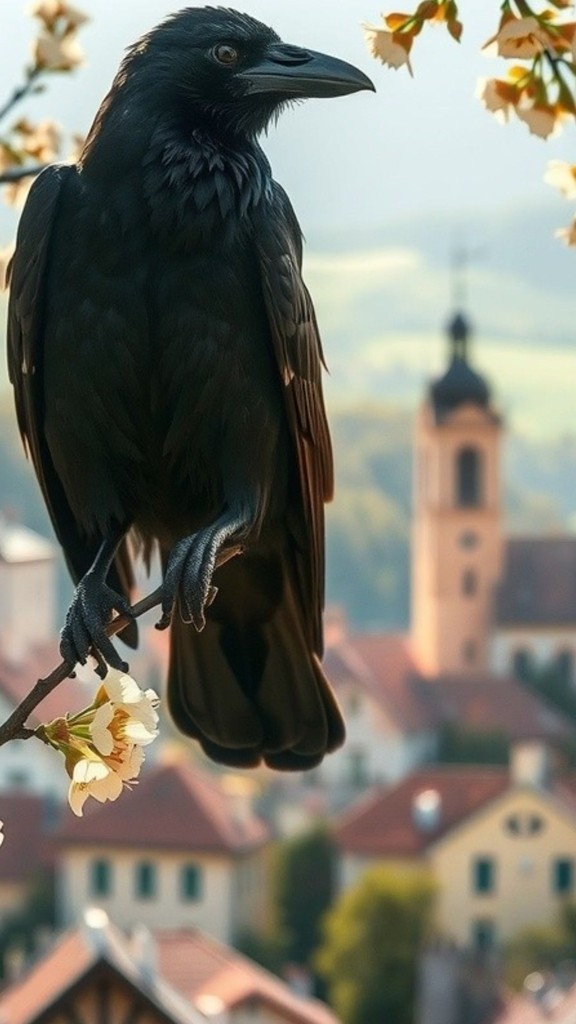 Unlikely Friends: A Cat and Crow's Bond