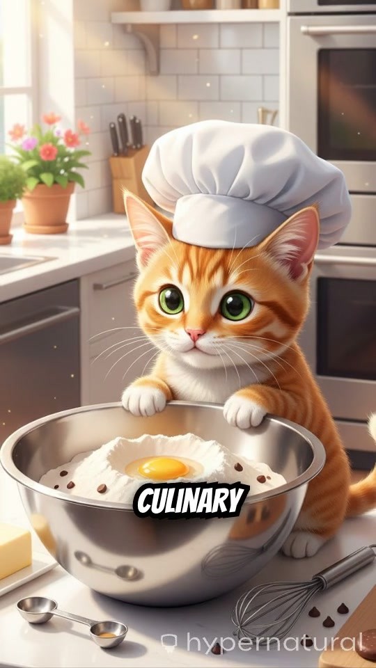 Cooking with a Funny Cat
