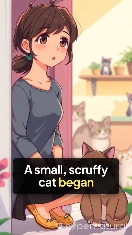 The Old Lady and the Stray Cat Family
