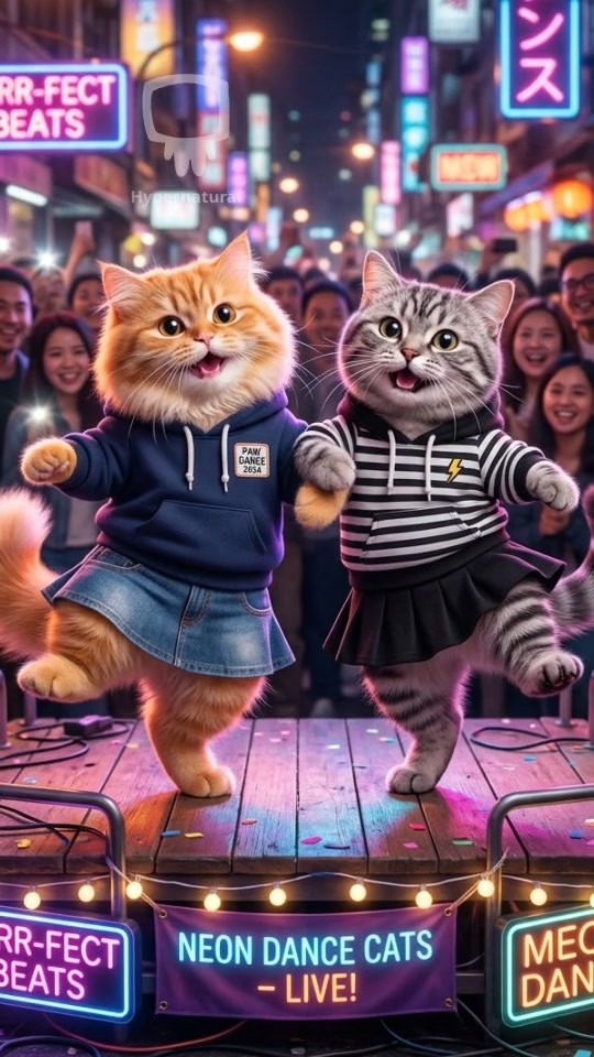 Synchronized Cat Dance Off