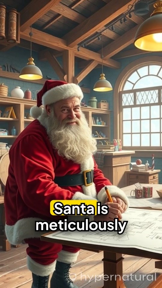 Santa Claus Plans Christmas Gifts Across the World