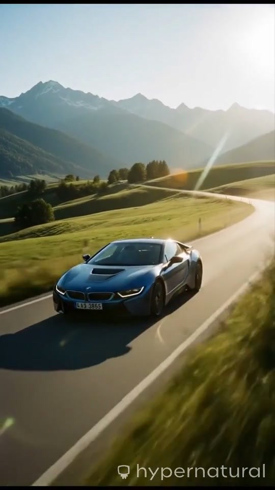 Midnight Elegance: The BMW Sports Sedan in Volumetric Red Smoke