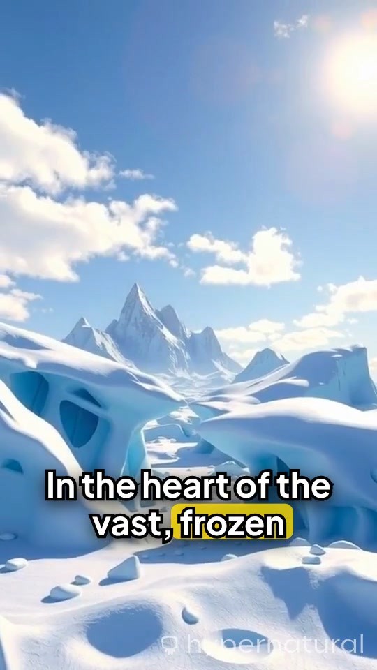 10-Year-Old Boy and 2 Giant Wolves in Snowy Mountains