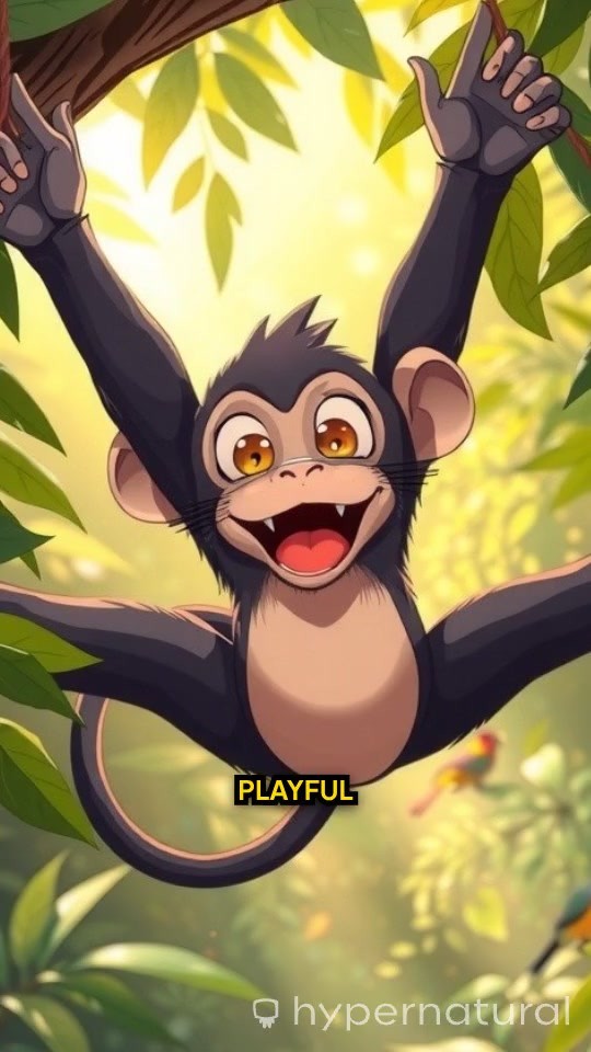 The Patient Monkey and the Playful Butterfly