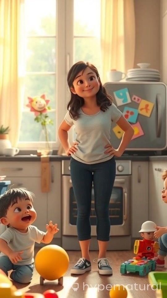 A Family of Three Kids