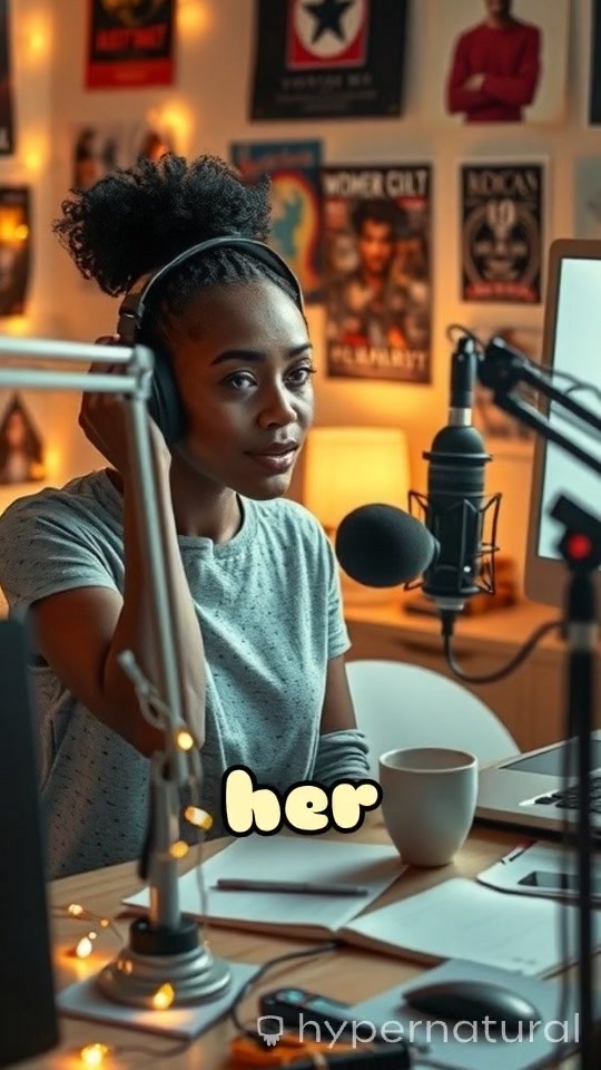 Girl Hosting a Podcast
