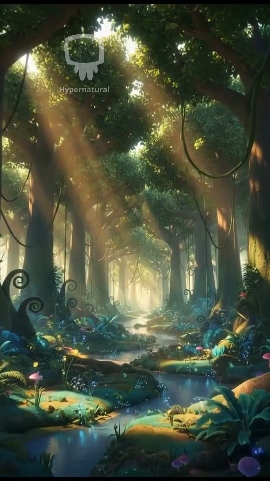 Serene Forest Wonderland: Animals and Birds at Play