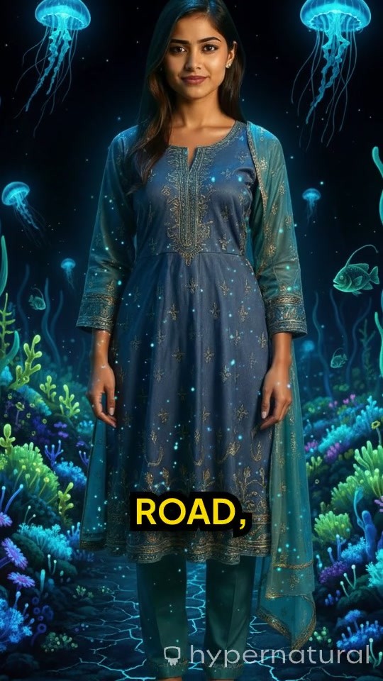 Girl Walking in Traditional Pakistani Dress