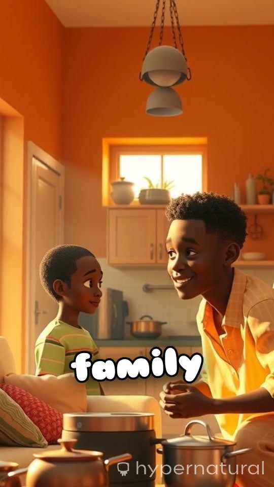 Morning in a Warm Nigerian Family Home