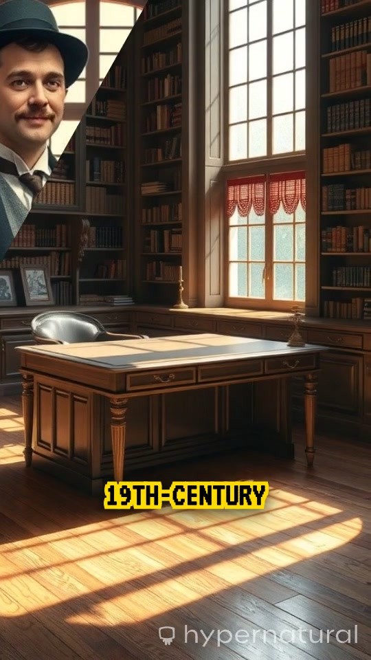 19th-Century Russian Study: A Hyper-Realistic Interior