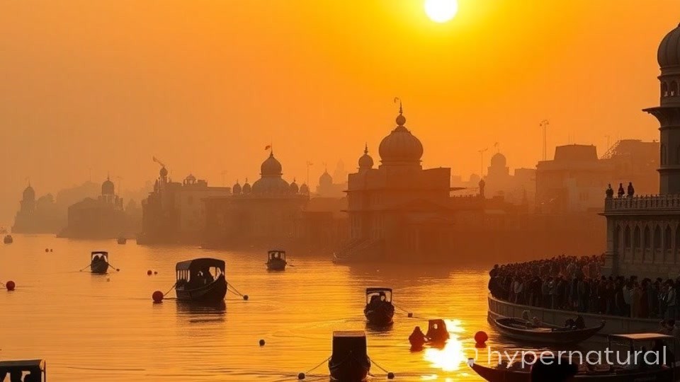 Eternal Glow: Sunrise on the Ganges