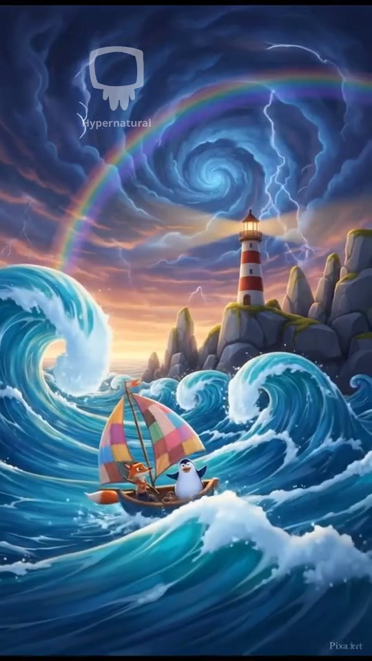 Turbulent Night: A Struggle Against the Storm