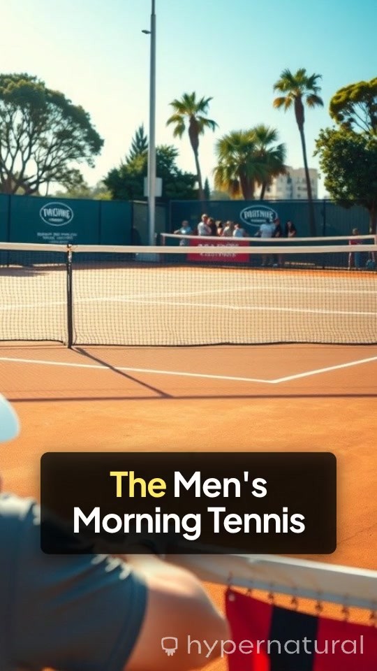 Ian Thomson Receives Wimbledon-Style Trophy for 2025 Men's Morning Tennis League Victory