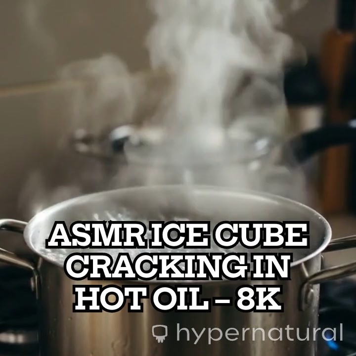 Crystal Ice Shattering in Hot Oil ASMR