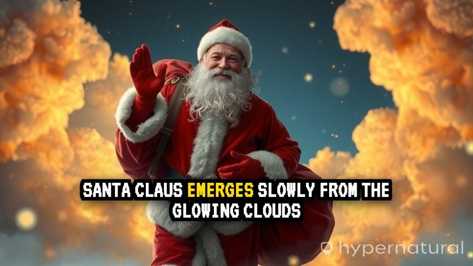 Majestic Arrival of Santa Claus in a Celestial Dreamscape
