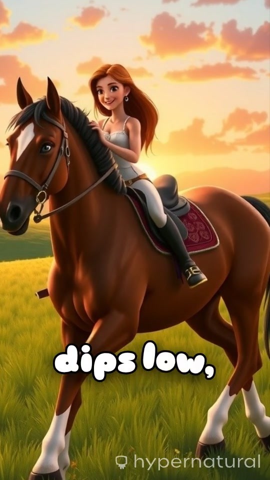 Graceful Elegance: Riding Through the Golden Hour