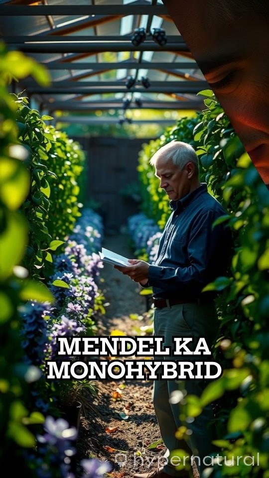 Mendel ke Monohybrid Cross aur Unke 1st & 2nd Laws ka Chitran