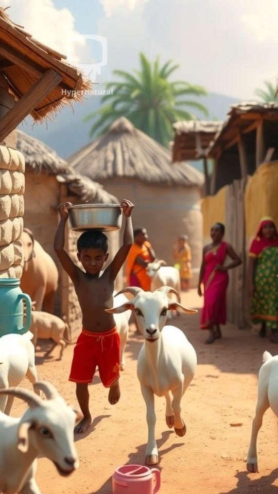 Joyful Moments: Boys Enjoying Pap and Milk Together