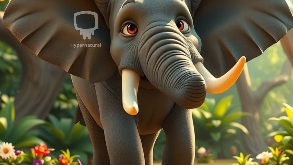 एक मोटा हाथी की मजेदार कहानी 3D एनिमेशन में