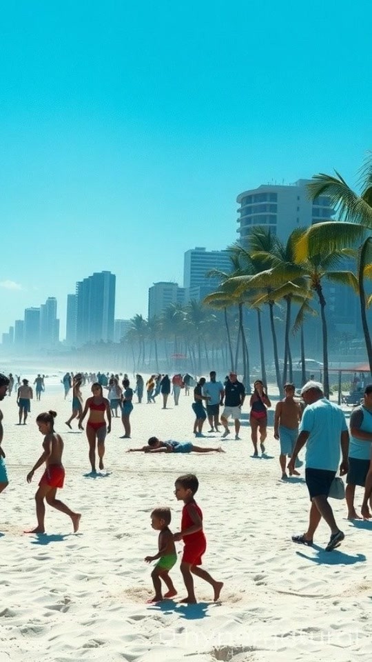 Natural Tsunami Scene in Miami Beach