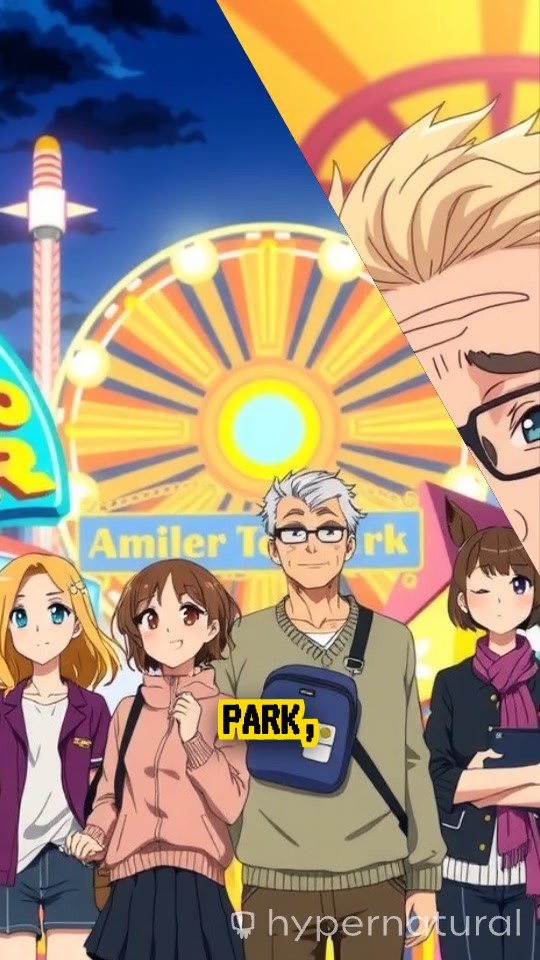 A Cute Family's Day at the Amusement Park