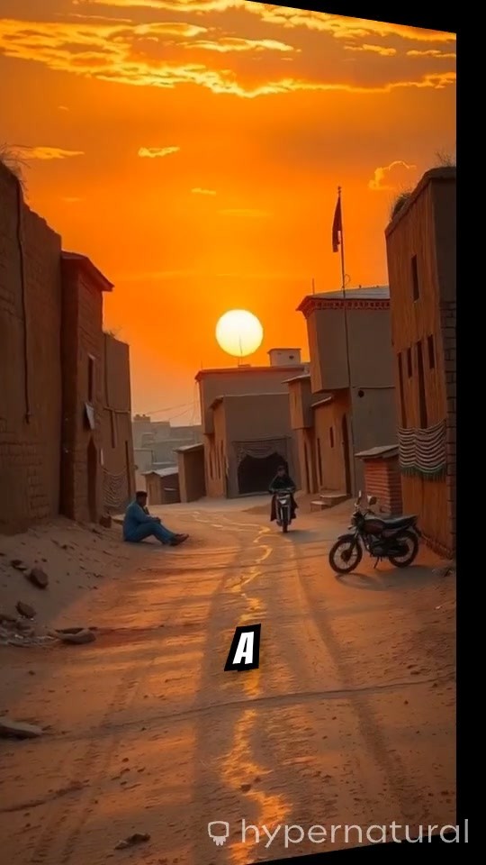 The Frightened Man and the Mighty Hulk: A Dusk Encounter in a Village