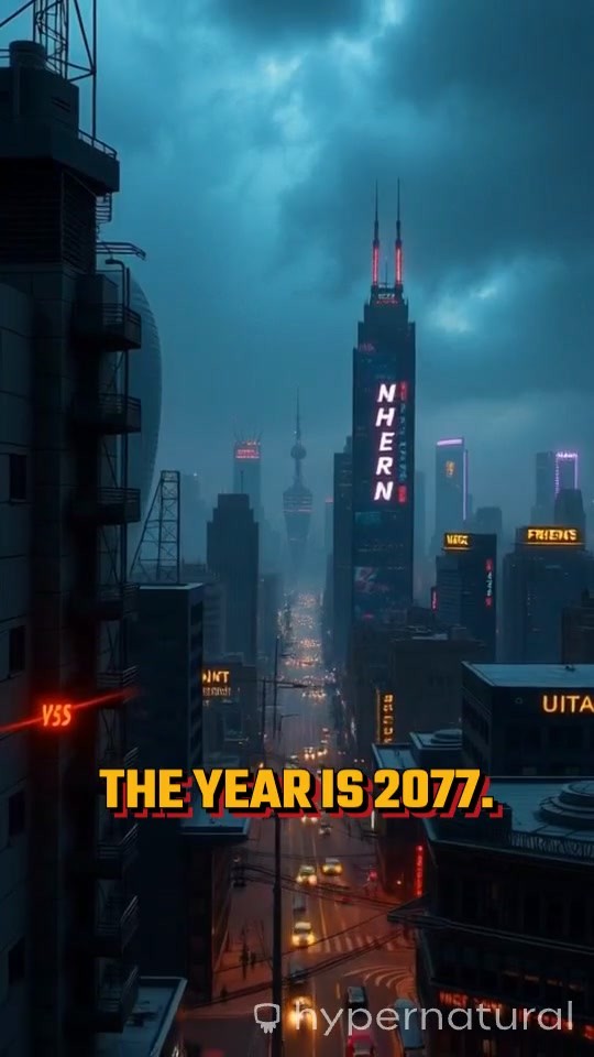 Neon Shadows: A Dystopian 2077 Odyssey