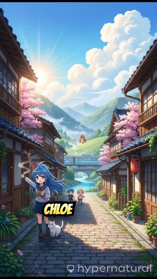 A High-School Girl on Her Way to School