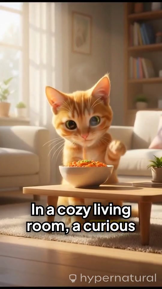 Curious Cat Meets Spicy Noodles