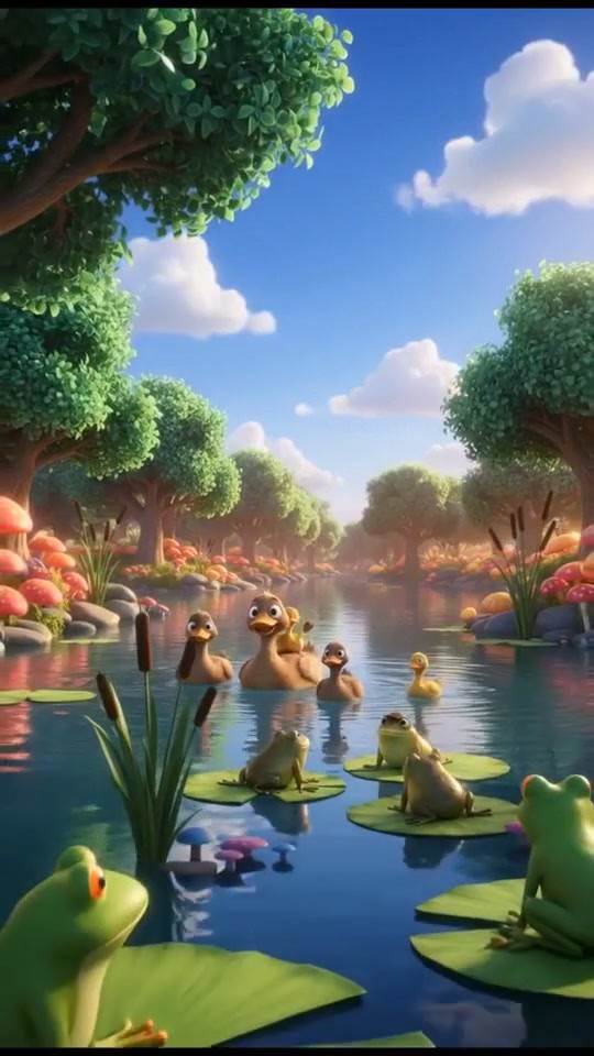 Colorful Fishes Swimming in Beautiful Pond!