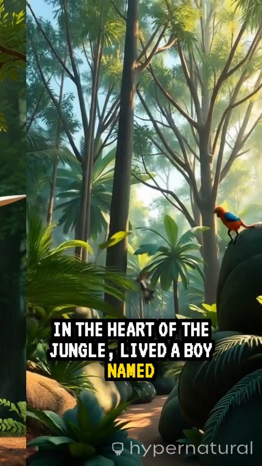 Boy Hunts Big Tiger in Forest