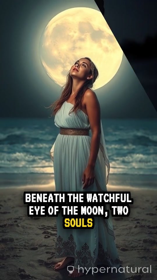 Souls Together, Bodies Apart on Moonlit Beach